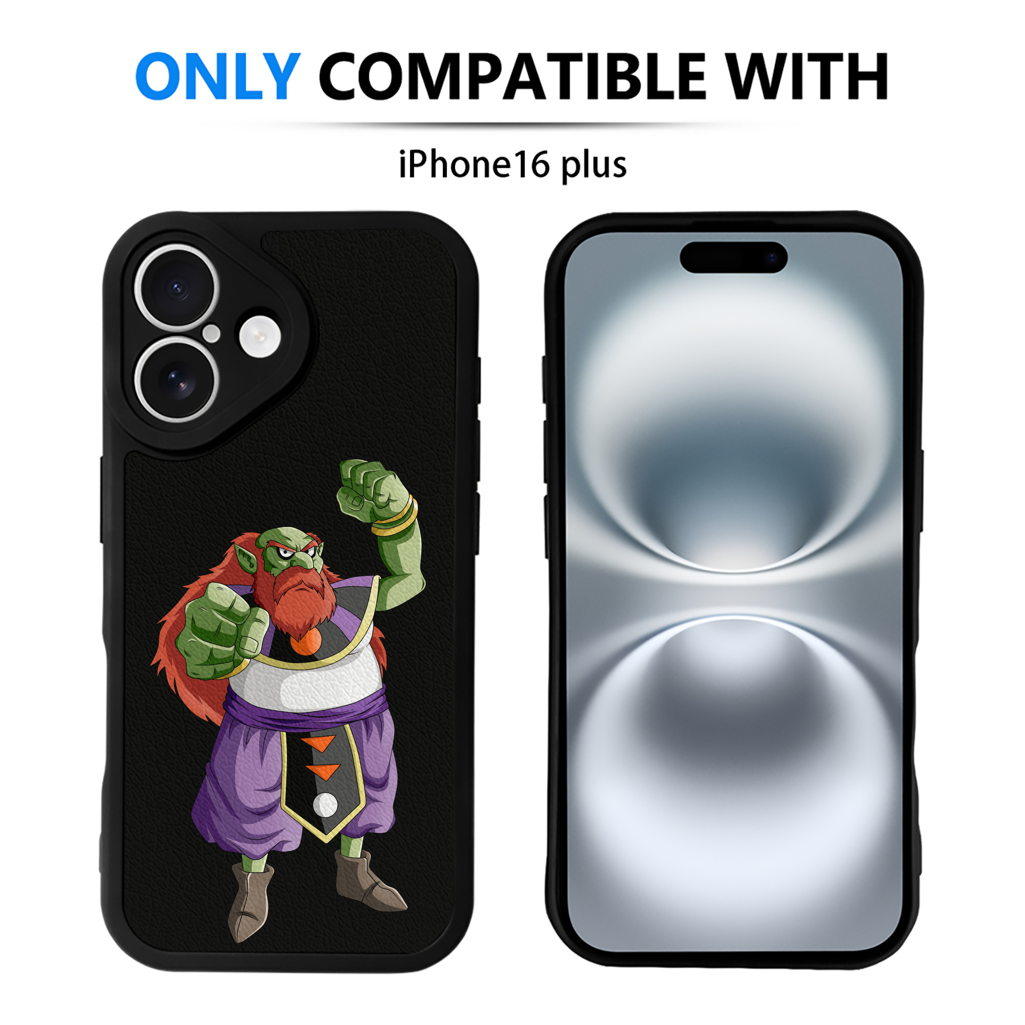 （画像用） ドラゴンボール DRAGON BALL 【iPhone 16シリーズ対応】シリコンスマホケース（レザー調） 材質：シリコン